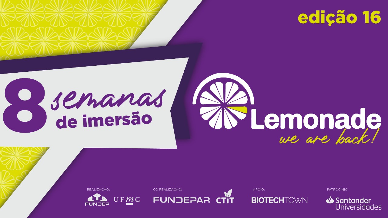 Banner de divulgação da décima sexta edição do Programa Lemonade